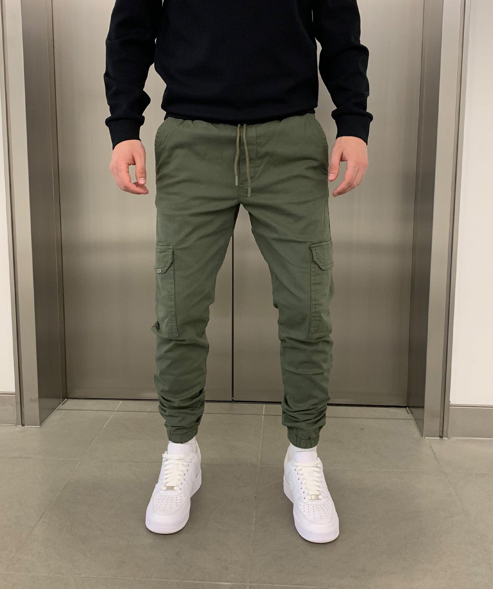 Cargo broek met joggerpasvorm