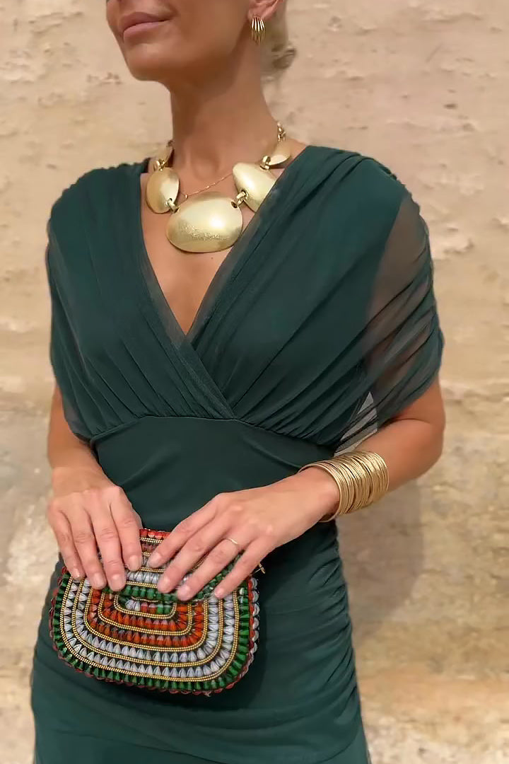 Catarina | Elegante maxi-jurk met V-hals en bloemenprint voor feestjes