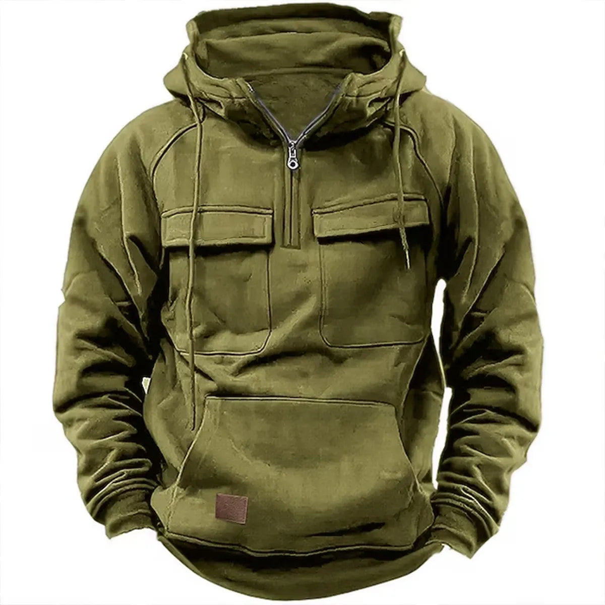 Adam | Hoodie met rits en borstzakken