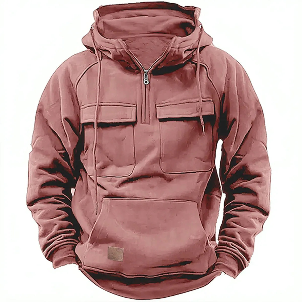 Adam | Hoodie met rits en borstzakken