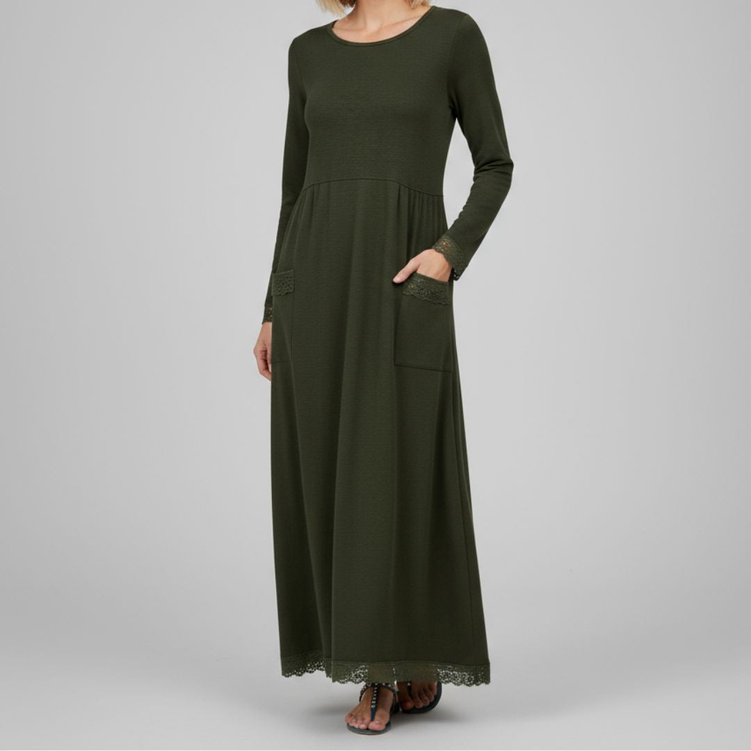 Aster | Maxi-jurk met lange mouwen