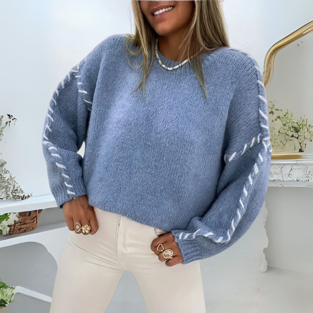 Felicity | Comfortabele trui met lange mouwen en ronde hals
