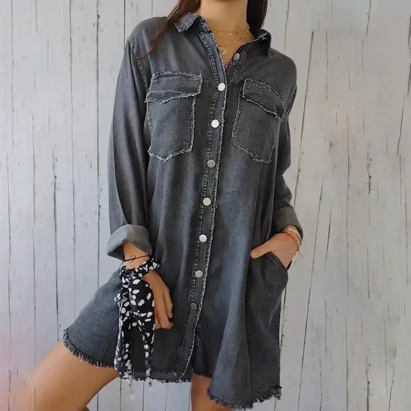 Mila | Casual Denim Overhemdjas