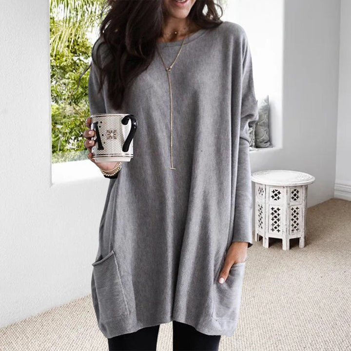 Nerissa | Relaxte tuniek met zakken en elegante buikbedekking