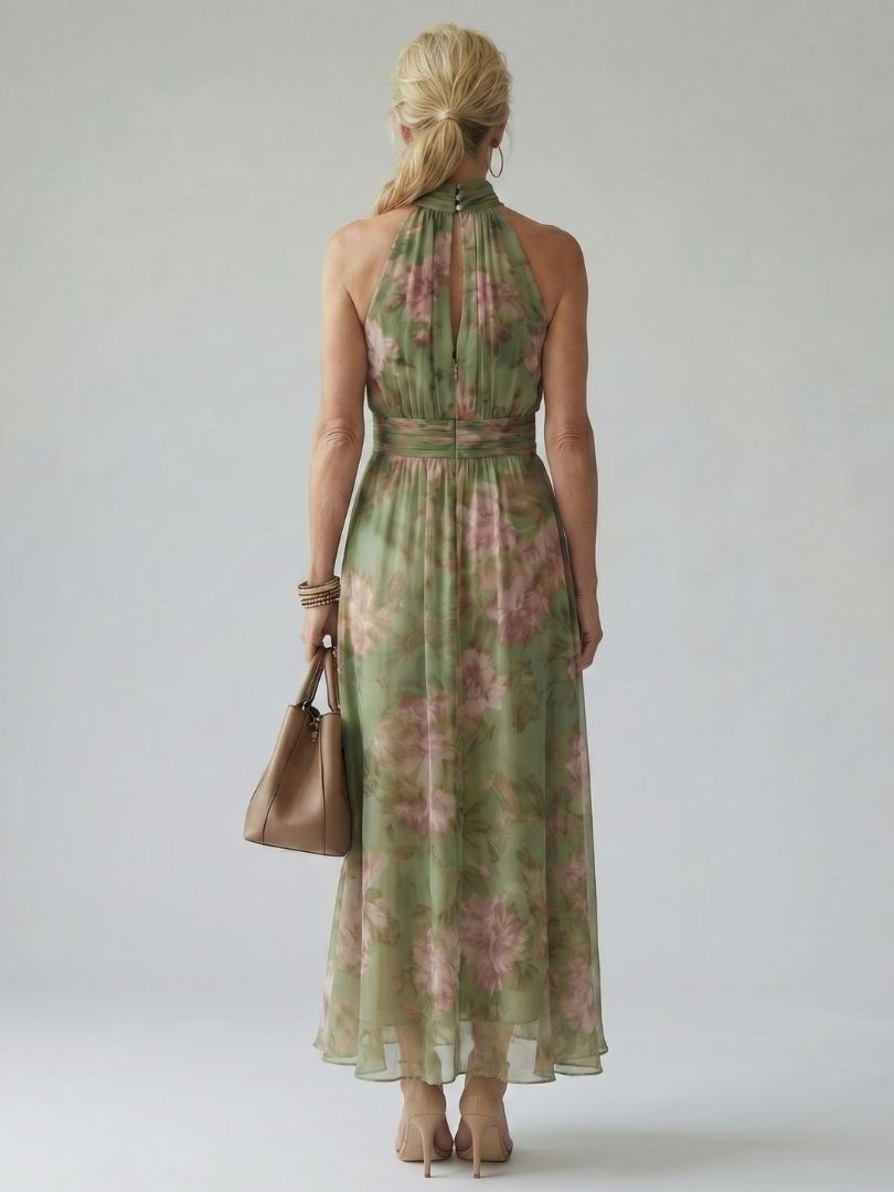 Femke | Midi Halter Jurk