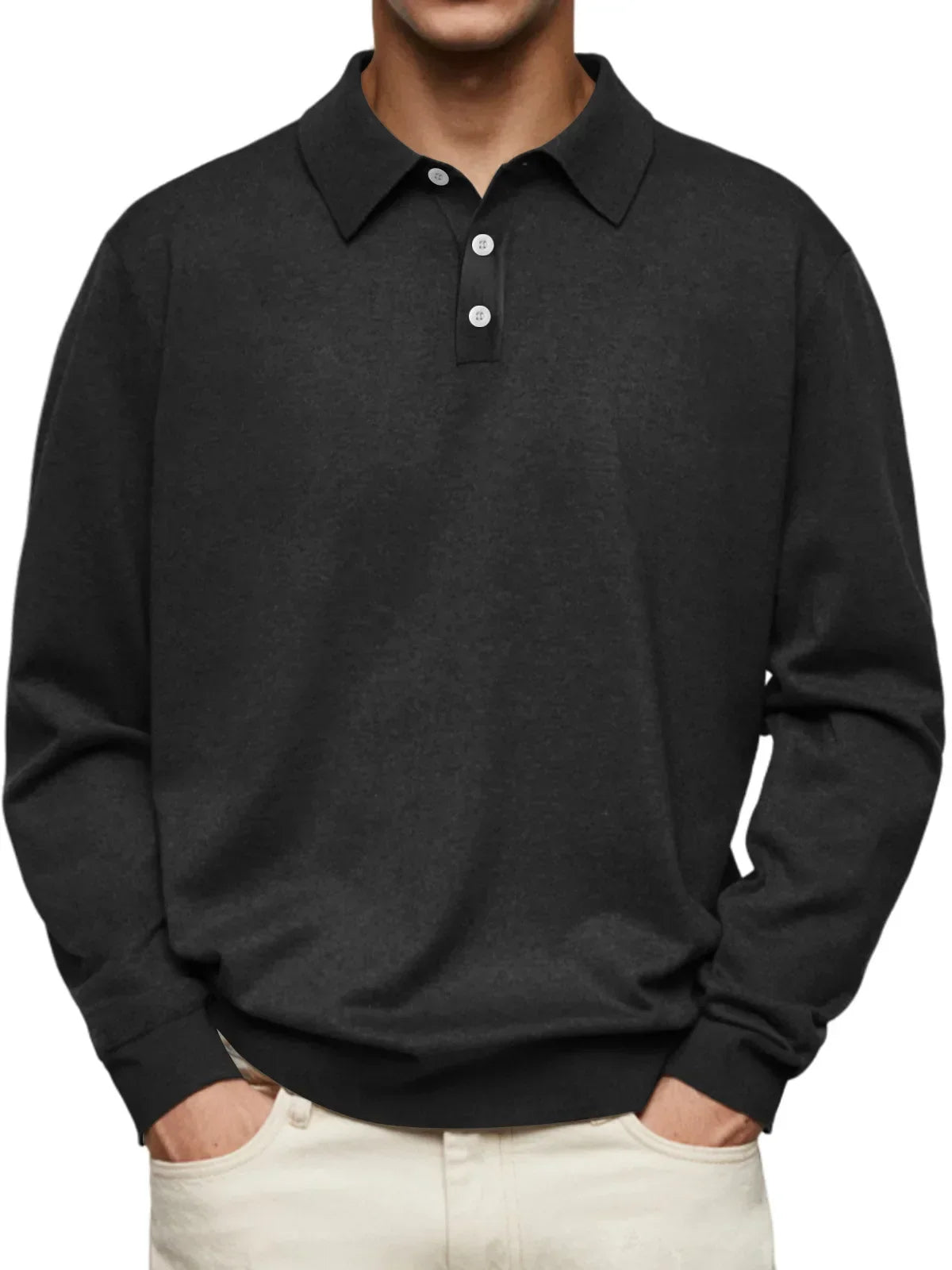 Brent | Casual Poloshirt Met Lange Mouwen