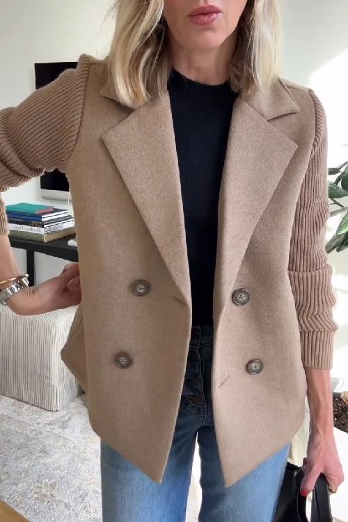 Sorelle | Elegant jasje met gebreide mouwen