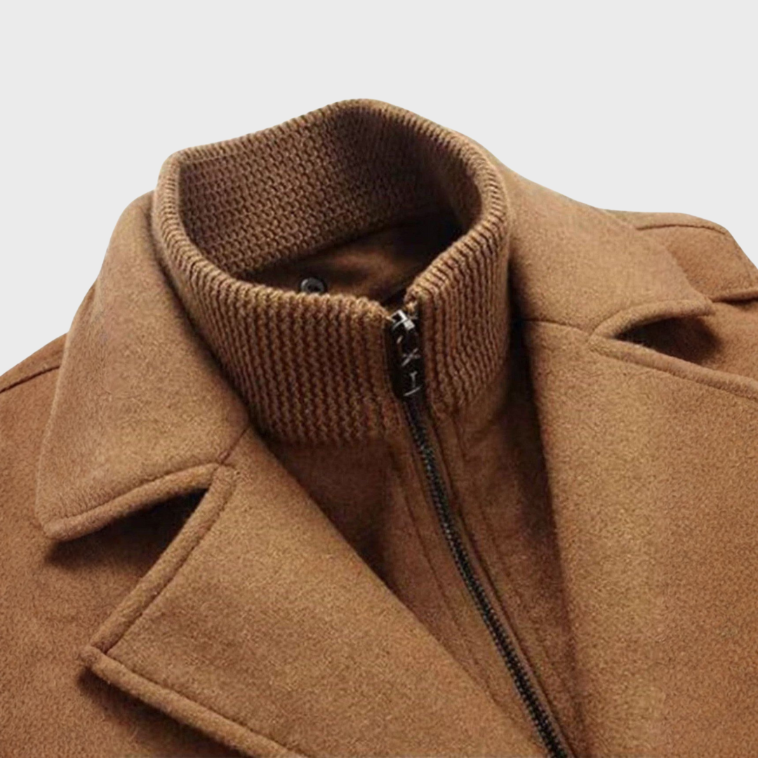 Andrzej | Klassieke wollen mantel in peacoat-stijl