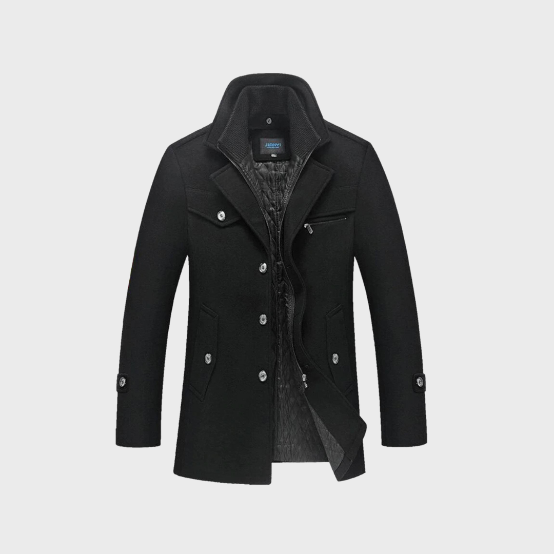 Andrzej | Klassieke wollen mantel in peacoat-stijl