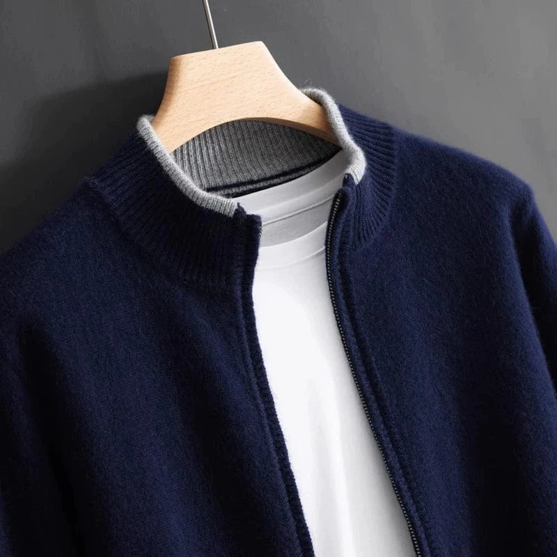 Aidan | Crown Cashmere Cardigan met Rits