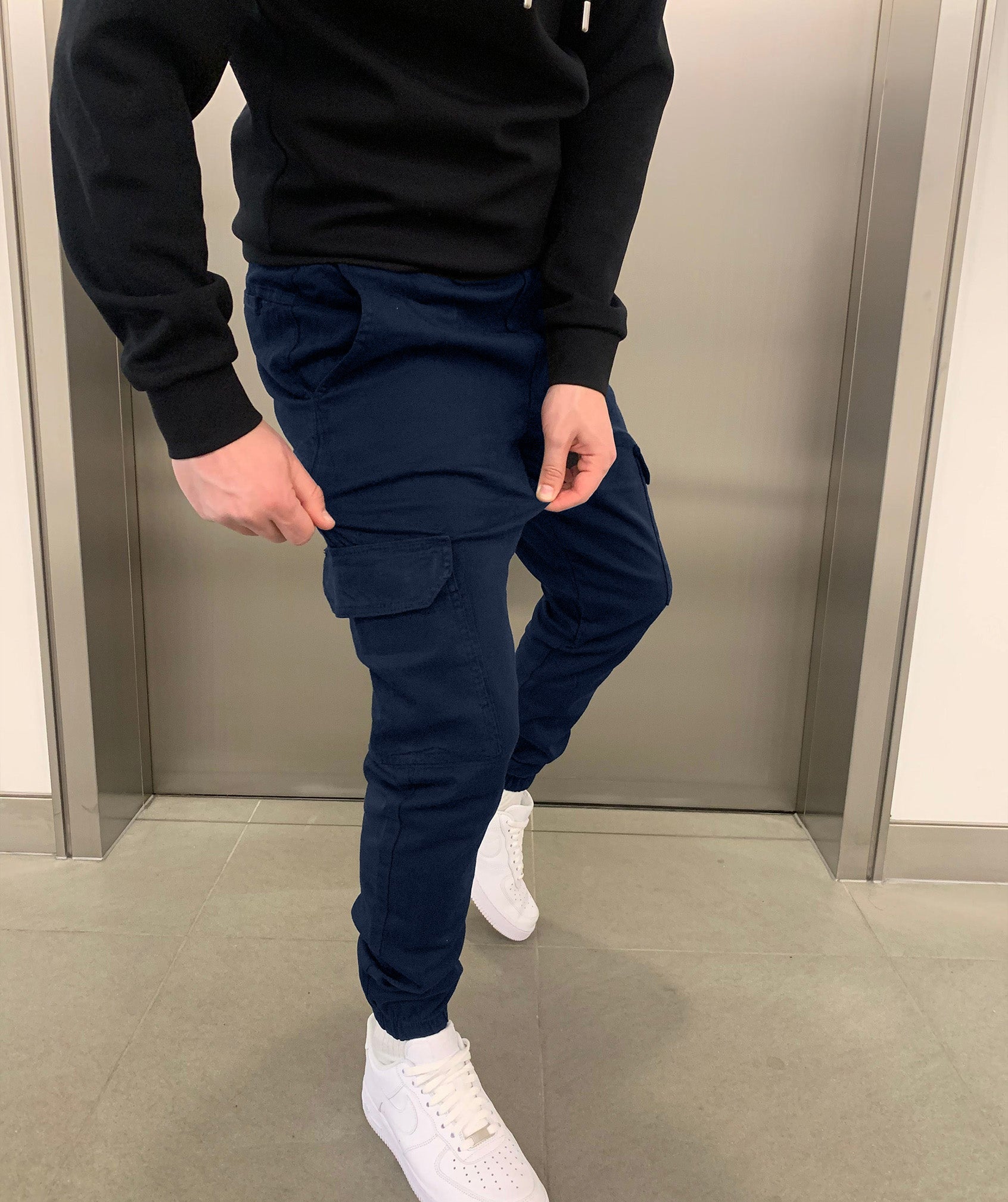 Cargo broek met joggerpasvorm