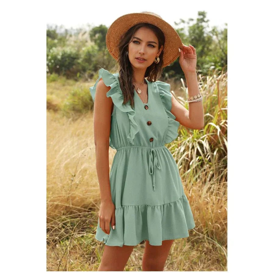 Fiene | Bohemian Groene Jurk