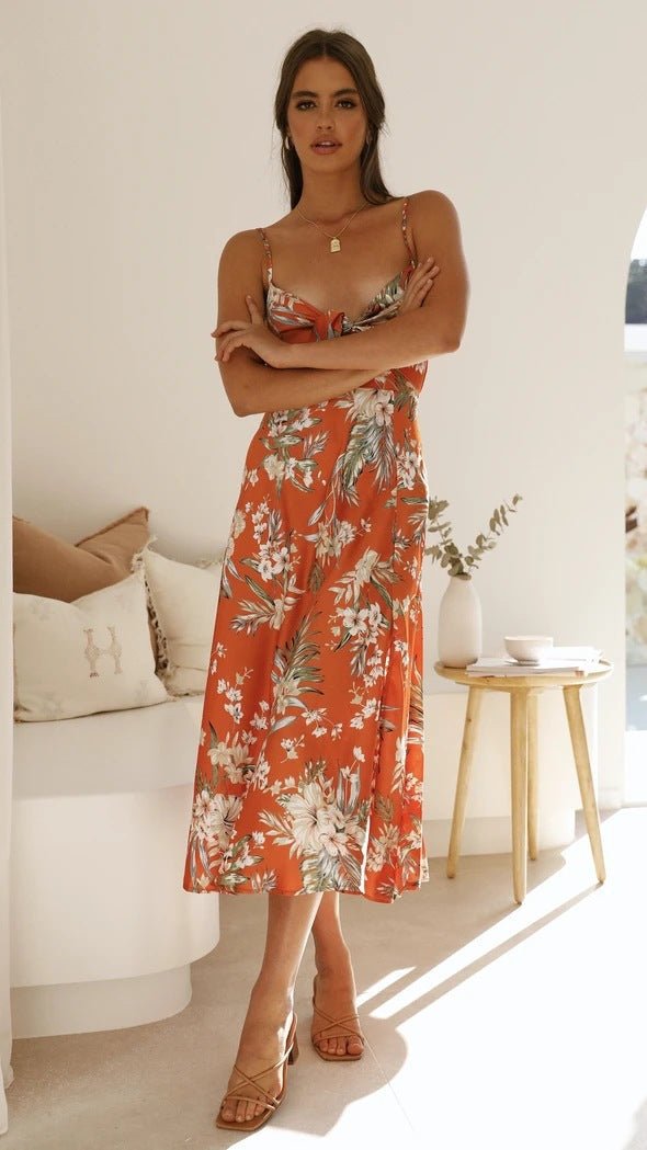 Flora | Romantische Midi-jurk met Bloemenprint