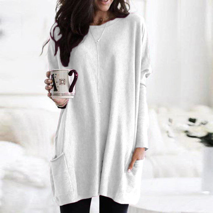 Nerissa | Relaxte tuniek met zakken en elegante buikbedekking