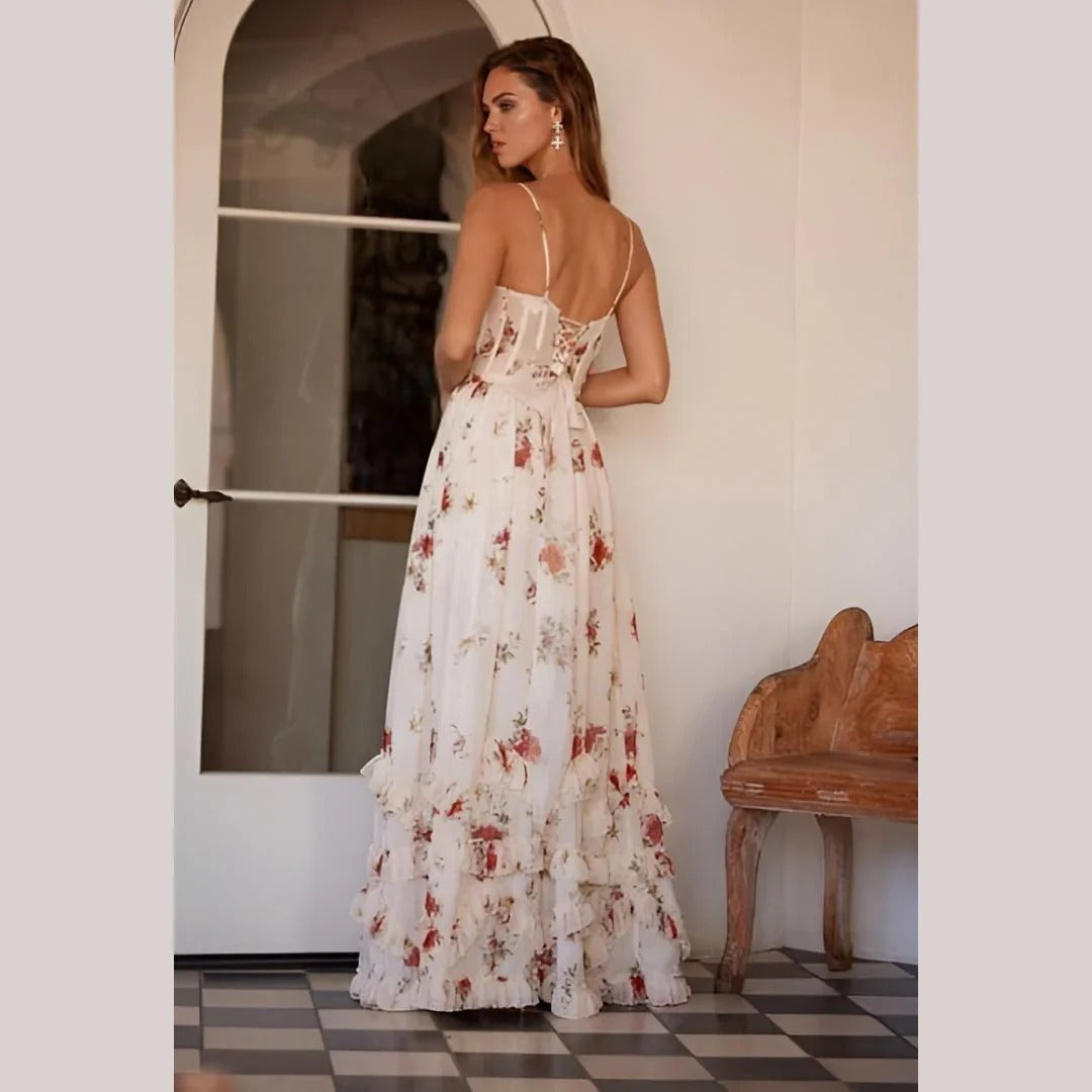 Sonja | Midi-jurk met bloemenpatroon